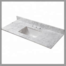 Cut to size natural carrara white marble vanity top for bathroom